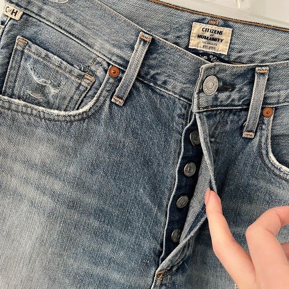 Citizens of Humanity Liya High Rise Shadow Side Seam Crop - Picture 7 of 10